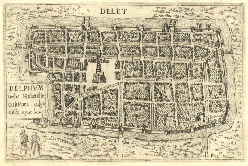 afbeelding van plattegrond Delft; Delphum urbs Holandte cultissima vulgo Delft appellata van Francesco Valegio (Delft)