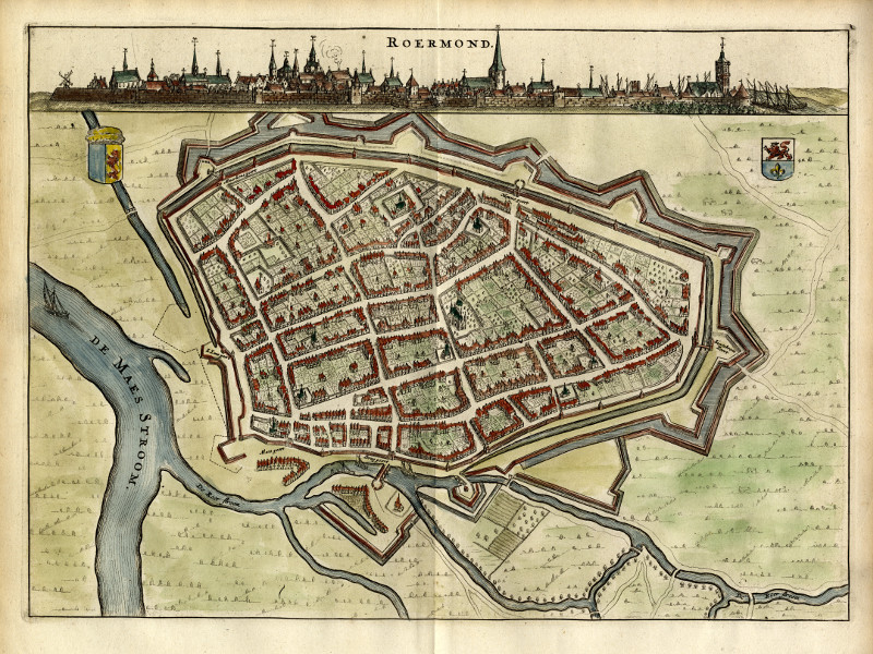 afbeelding van plattegrond Roermond van N. van Geelkercken, A. van Slichtenhorst (Roermond)
