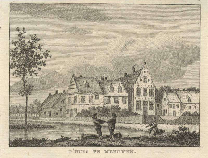afbeelding van prent T´Huis te Meeuwen van C.F. Bendorp (Meeuwen)