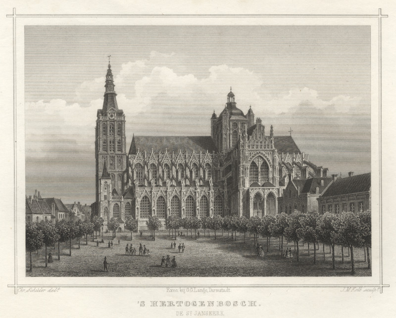 afbeelding van prent ´s Hertogenbosch. De St. Janskerk van J.M. Kolb, Chr. Schuler (´s-Hertogenbosch)