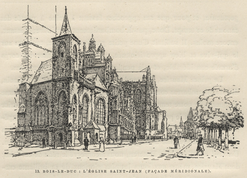 afbeelding van prent Bois-le-Duc: l´Eglise Saint-Jean (facade meridionale) van nn (´s-Hertogenbosch)