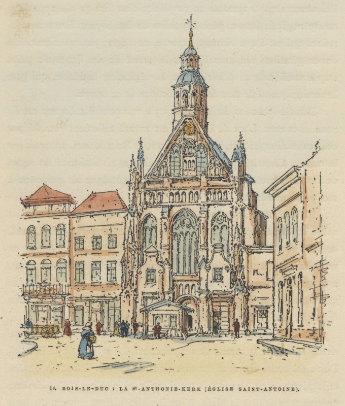 afbeelding van prent Bois-le-Duc: la St.- Anthonie-Kerk (Eglise Saint-Antoine) van nn (´s-Hertogenbosch)
