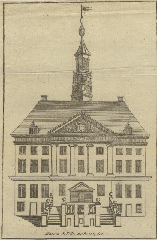 afbeelding van prent Maison de Ville de Bois le Duc van J. Harrewijn (´s-Hertogenbosch)
