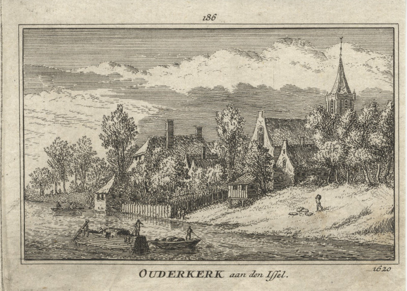 afbeelding van prent Ouderkerk aan den Issel, 1620 van A. Rademaker (Ouderkerk aan den IJssel)