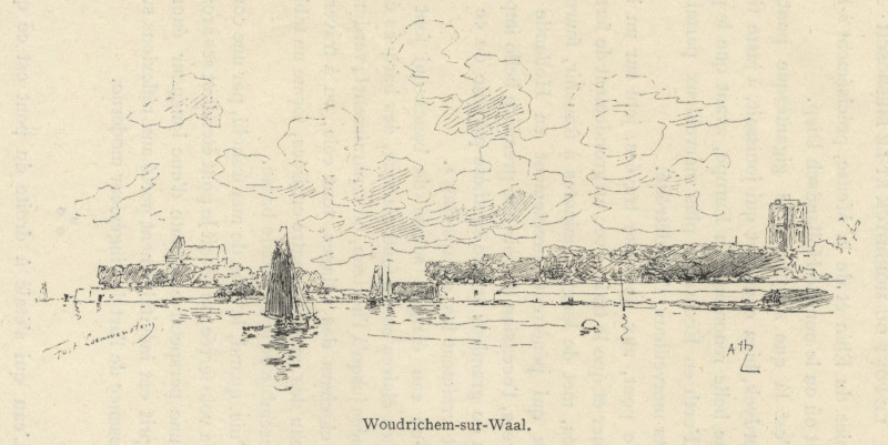 afbeelding van prent Woudrichem-sur-Waal van A. Th.  (Woudrichem)