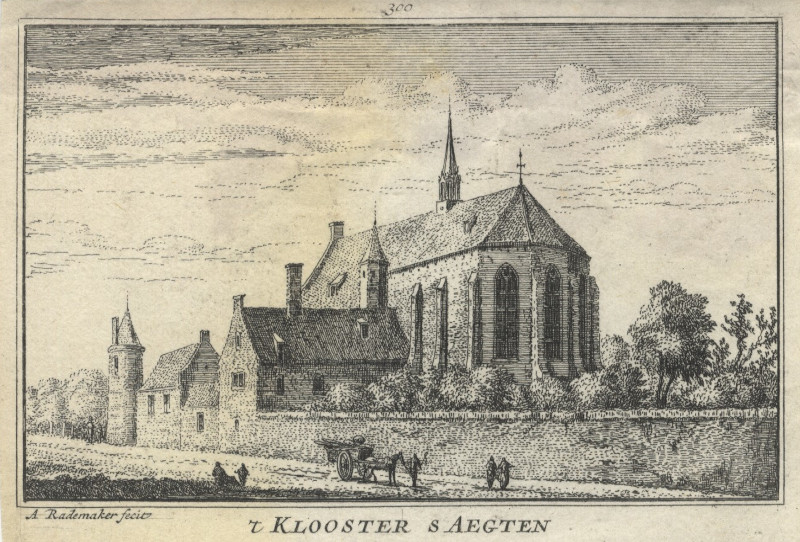 afbeelding van prent ´t Klooster S Aegten van A. Rademaker (Sint Agatha)