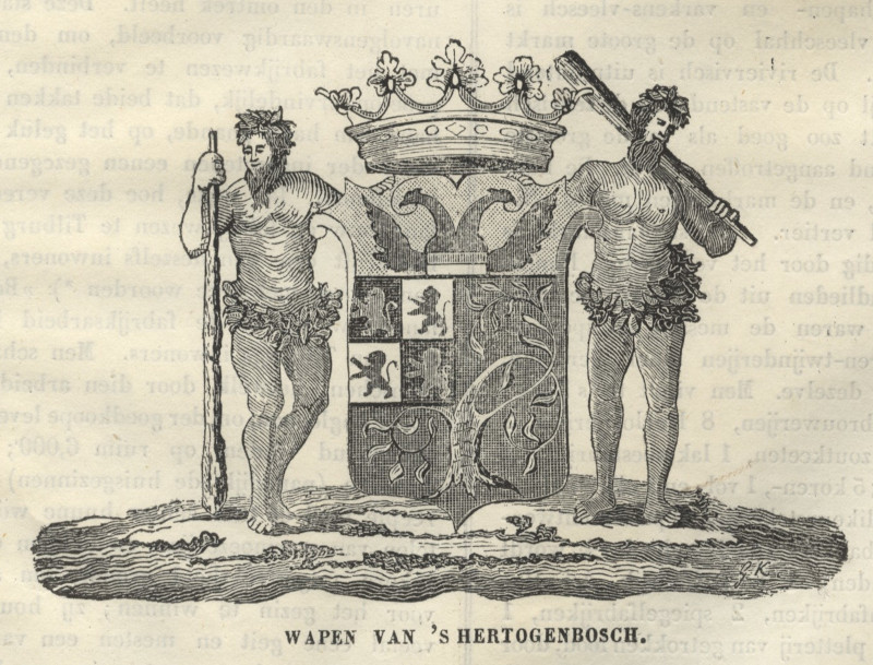 afbeelding van prent Wapen van ´s Hertogenbosch van nn (´s-Hertogenbosch)