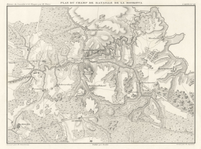 afbeelding van kaart Plan du champ de bataille de la Moskowa van Ch. Dyonnet, Th. Duvotenay