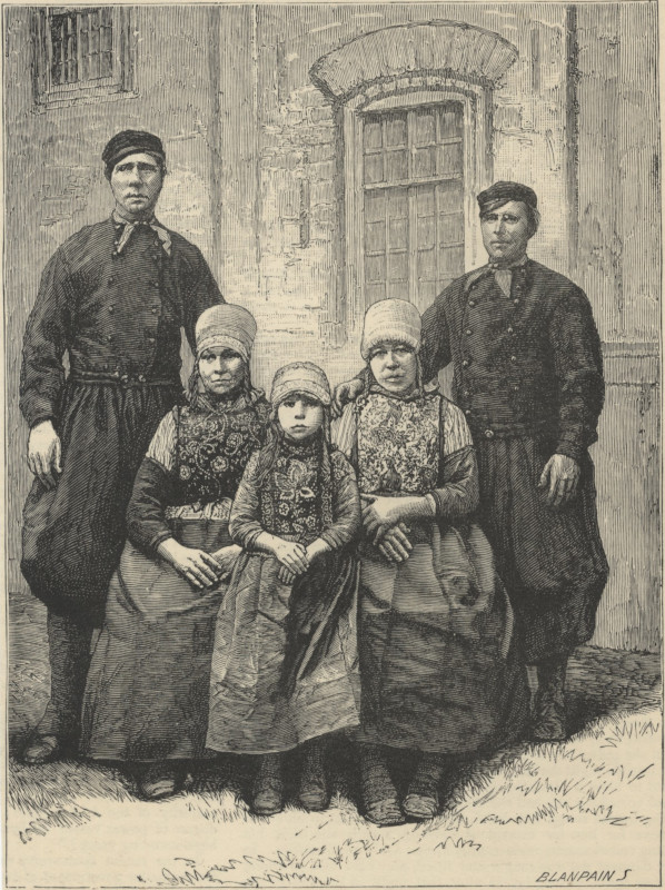 afbeelding van prent Fisherman´s family from the island of Marken van S. Blanpain (Marken)