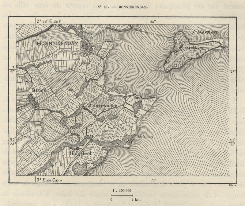 afbeelding van plattegrond Monnickendam en omgeving van Elisee Reclus (Monnickendam)