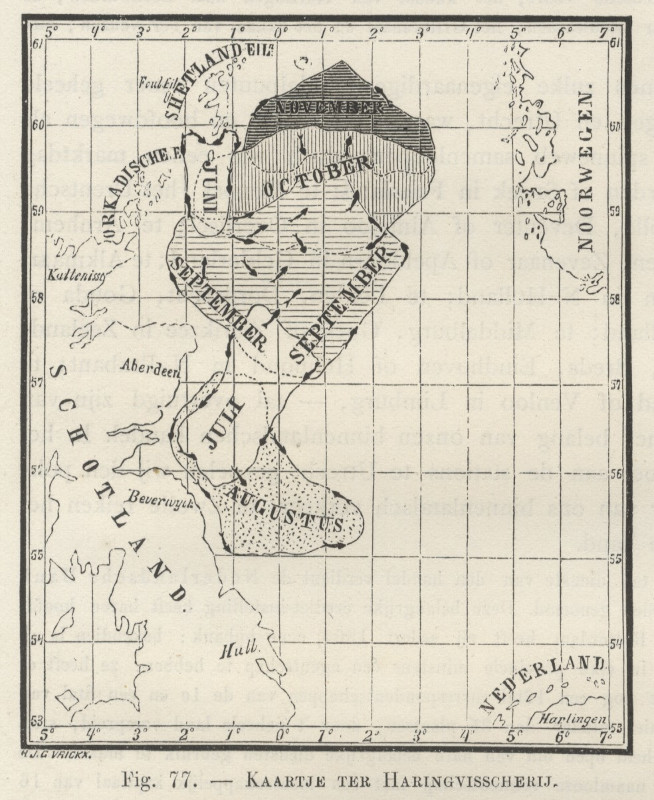 afbeelding van kaart Kaartje ter Haringvisscherij van H.J.G. Vrickx