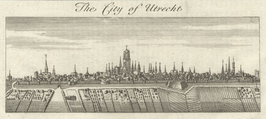 afbeelding van prent The City of Utrecht van Herman Moll (Utrecht)