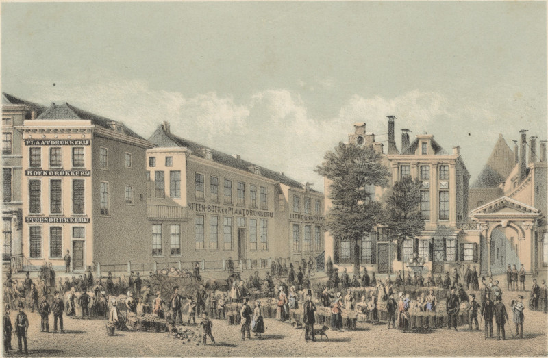 afbeelding van prent Ganzenmarkt van P.W. v.d. Weijer (Utrecht)