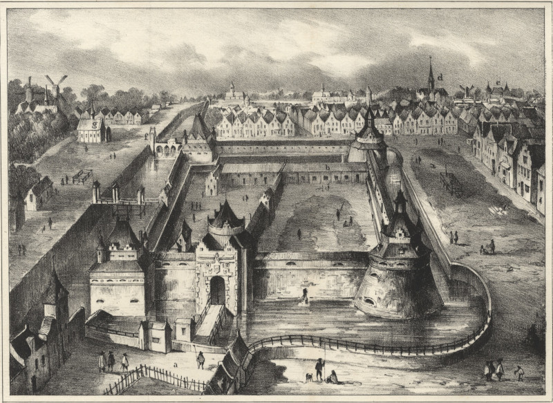 afbeelding van prent Het Kasteel Vredenburg van L. Samyn (Utrecht)