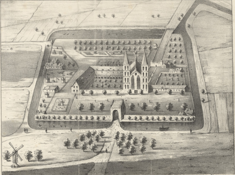 afbeelding van prent De abdij Oudwijk bij Utrecht, in welstand van C. Osterman, P. v.d. Weijer (Utrecht)