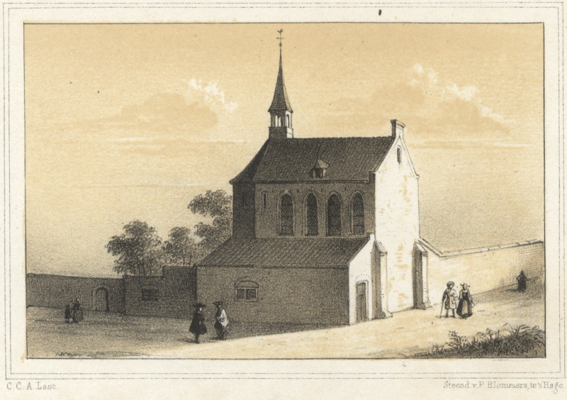 afbeelding van prent ´t Overblijfsel van de abdij-kerk van St. Paulus van C.C.A. Last, P. Blommers (Utrecht)