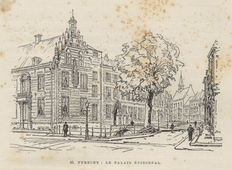 afbeelding van prent Utrecht: le Palais Épiscopal van nn (Utrecht)