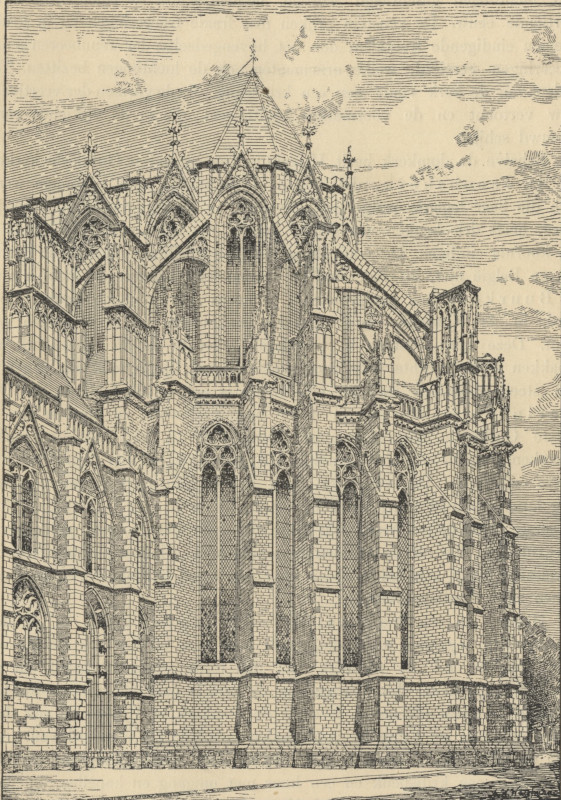 afbeelding van prent Domkerk te Utrecht van nn (Utrecht)