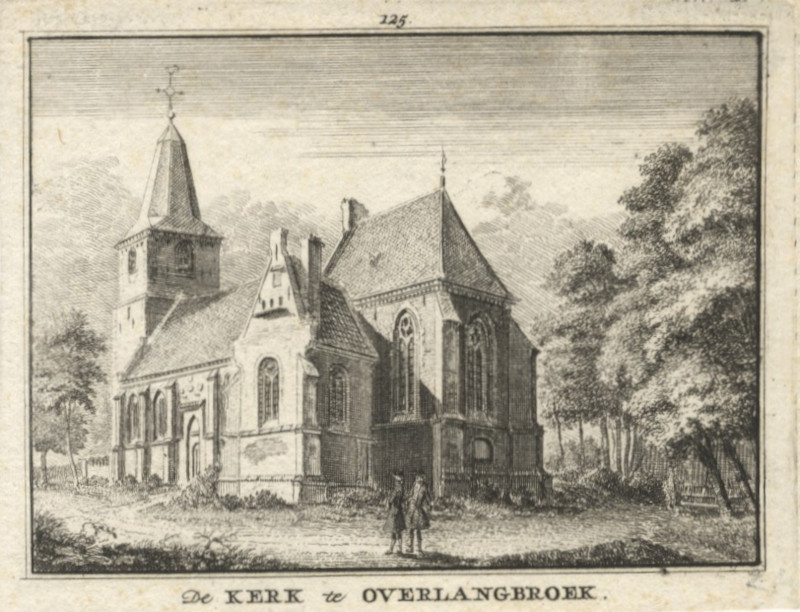 afbeelding van prent De Kerk te Overlangbroek van H. Spilman (Langbroek, Wijk bij Duurstede)