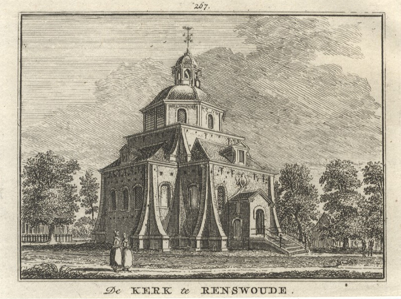 afbeelding van prent De Kerk te Renswoude van H. Spilman naar J. de Beijer (Renswoude)