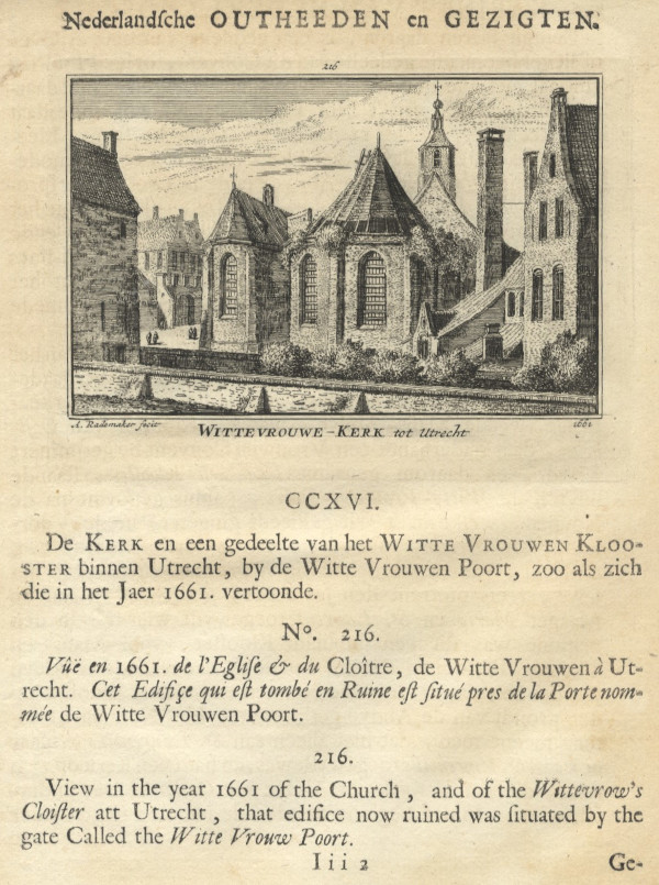 afbeelding van prent Wittevrouwe-kerk tot Utrecht van A. Rademaker (Utrecht)