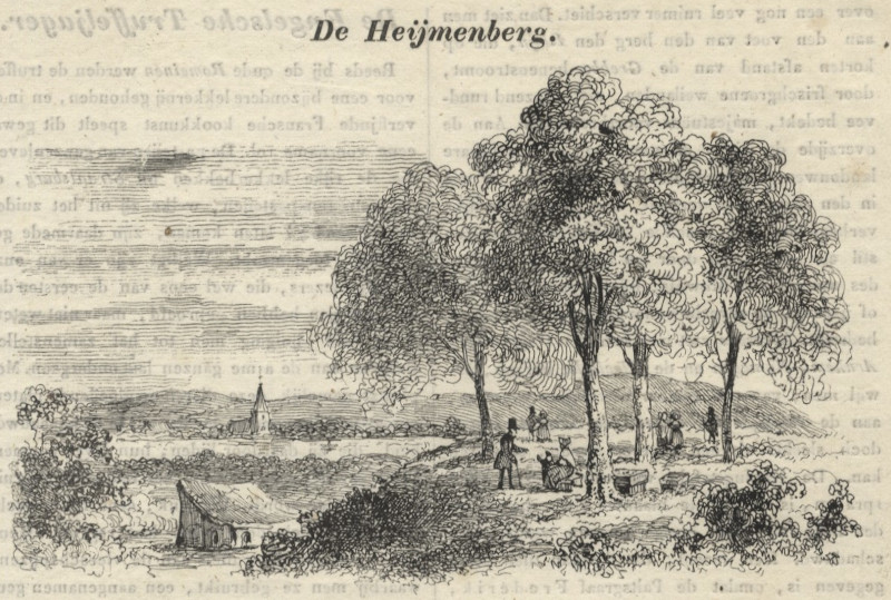 afbeelding van prent De Heijmenberg van nn (Rhenen)