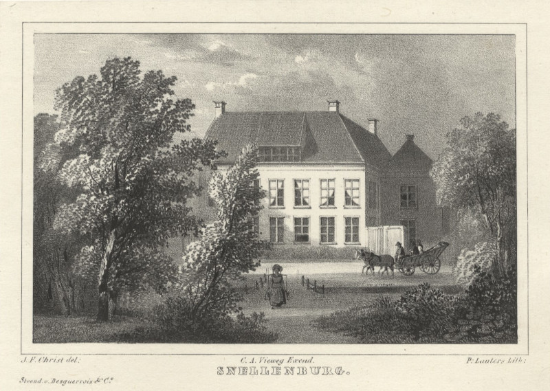 afbeelding van prent Snellenburg van P. Lauters, J.F. Christ, Desguerrois (Benschop)