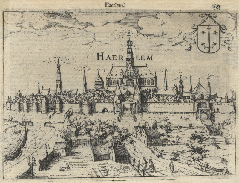 afbeelding van prent Haerlem van P. van der Keere, L. Guicciardini (Haarlem)