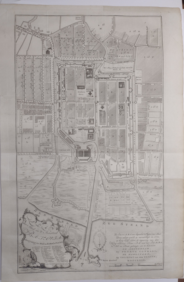 afbeelding van plattegrond Plan der Stad en ´t Kasteel Batavia van A. van Krevelt (Batavia, Jakarta)