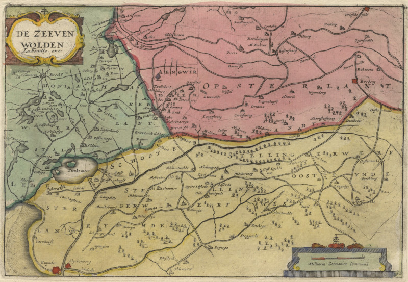 afbeelding van kaart De Zeeven Wolden van Daniel de laFeuille