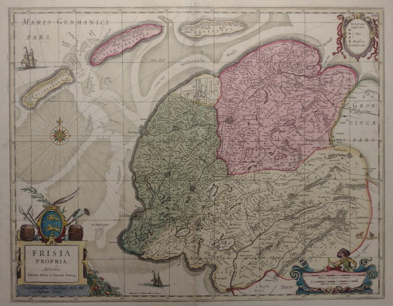 afbeelding van kaart Frisia Propria. Auctoribus Adriano Metio et Gerardo Freitag van A.A. Metius