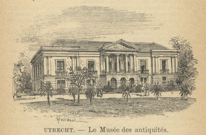 afbeelding van prent Utrecht, Le Musée des antiquités van nn (Utrecht)