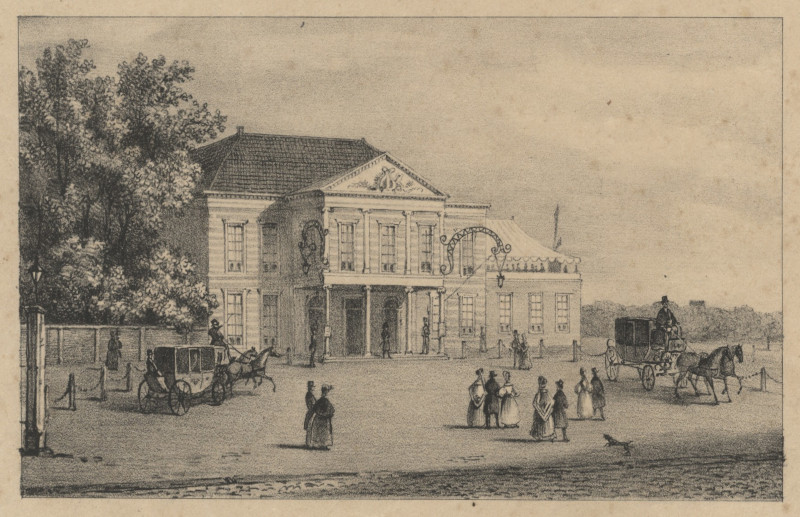 afbeelding van prent De Schowburg -  Le Théâtre van van Straaten, van Lier (Utrecht)
