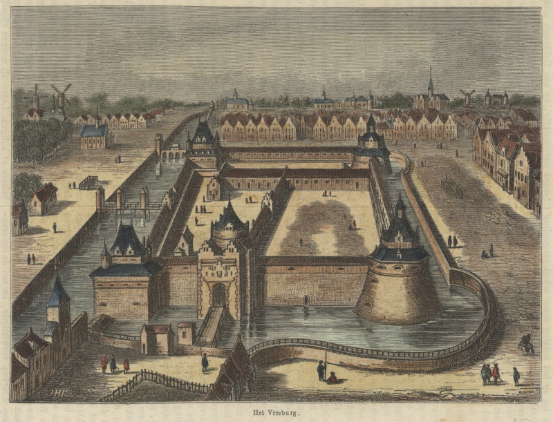 afbeelding van prent Het Vreeburg van Walter, JHK (Utrecht)