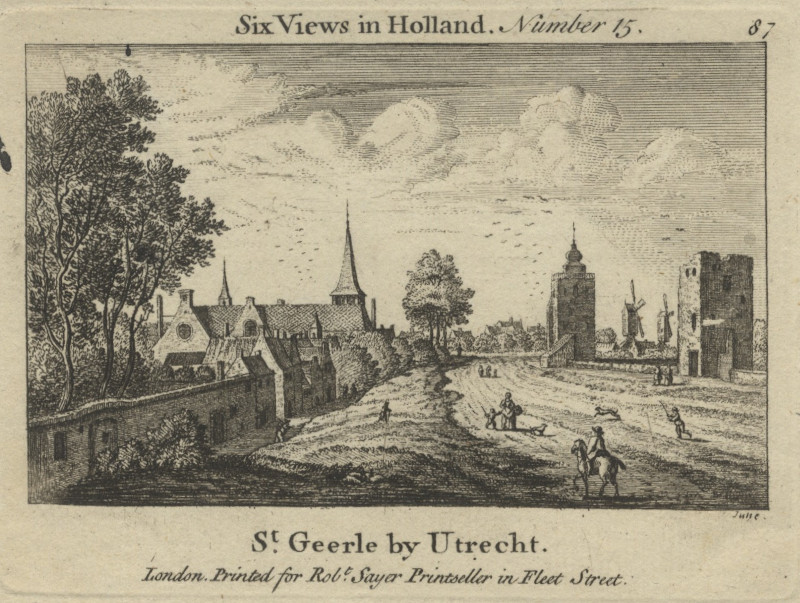 afbeelding van prent St. Geerle by Utrecht van A. Rademaker (Utrecht)