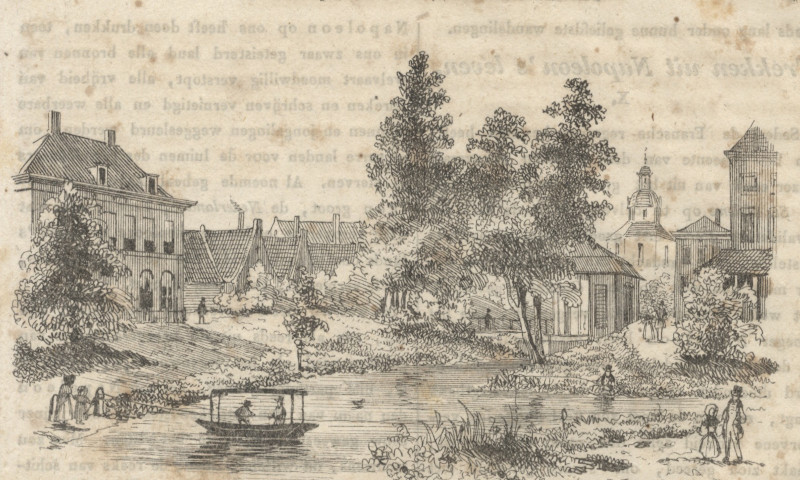 afbeelding van prent De Utrechtsche Wallen van nn (Utrecht)