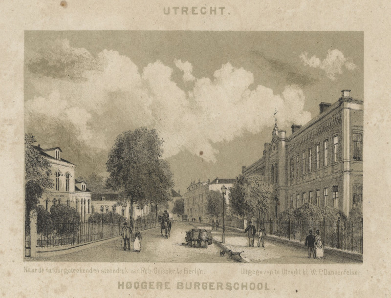afbeelding van prent Hoogere Burgerschool van R. Geissler (Utrecht)