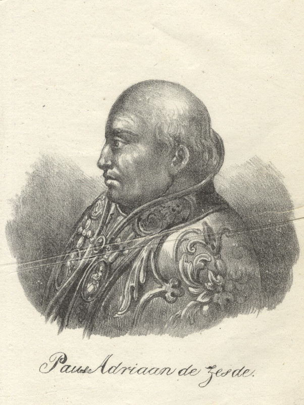 afbeelding van prent Paus Adriaan de zesde van nn