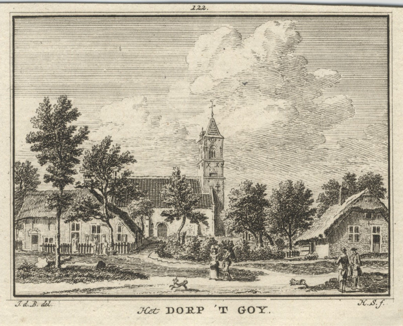 afbeelding van prent Het Dorp &acute;t Goy van H. Spilman, naar J. de Beijer (&acute;t Goy)