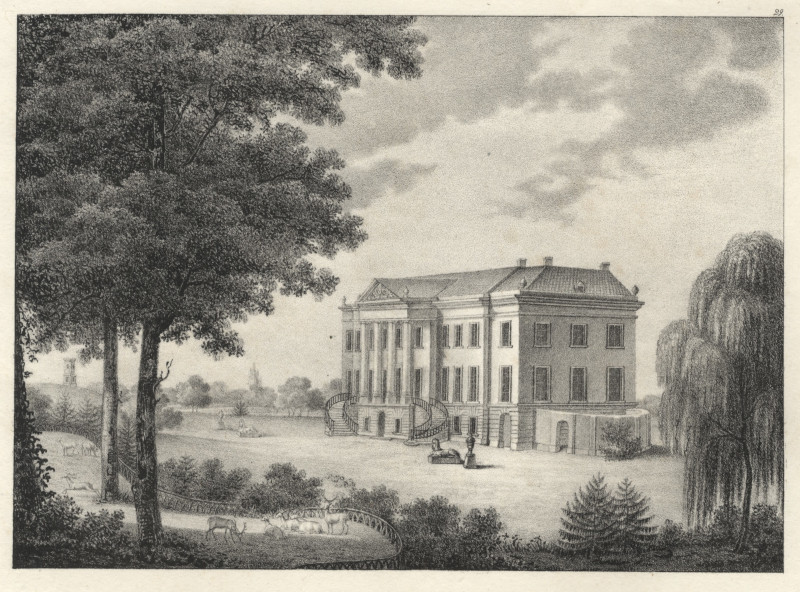 afbeelding van prent Chateau de Broekhuysen pres de&acute;Ameronghen van nn (Leersum)