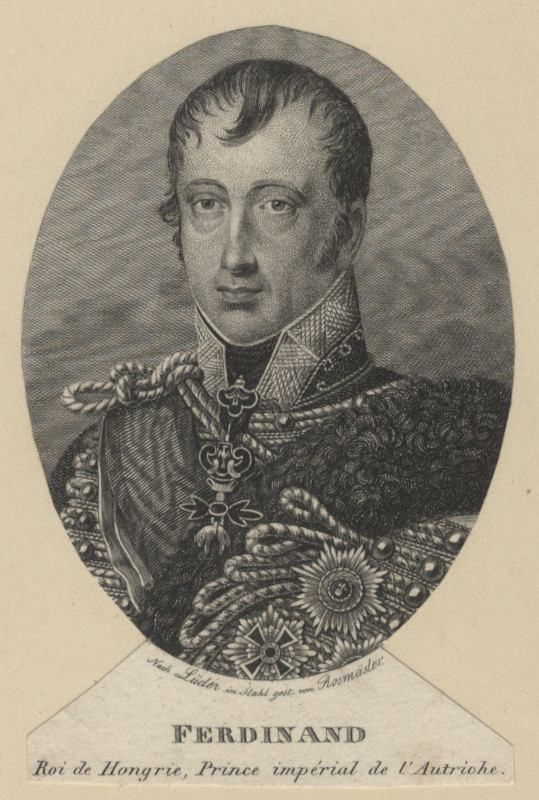 afbeelding van prent Ferdinand, Roi de Hongrie, Prince impérial d l&acute;Autriche van Rosmäster, Lüder (Adel, )
