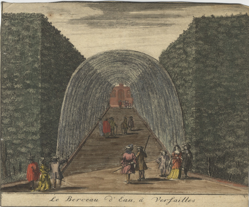 afbeelding van prent Le Berceau d&acute; Eau, à Versailles van Pieter van der Aa (Versailles)