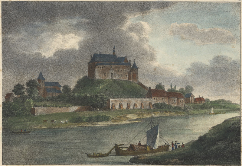 afbeelding van prent Chateau de Kessel, près de Venloo van J.B. Madou, Jobard (Kessel)