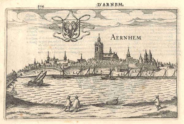 afbeelding van vogelvlucht Aernhem, D´arnem van Guicciardini (Arnhem)