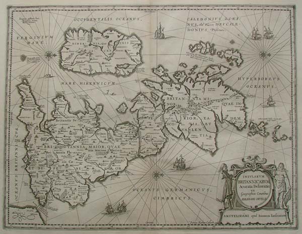 afbeelding van kaart Insularum Britannicarum van Abraham Ortelius, J. Jansonius,  Petrus Kaerius