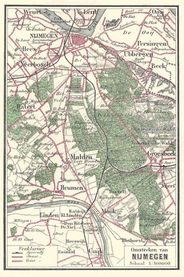 afbeelding van kaart Omstreken van Nijmegen van Craandijk