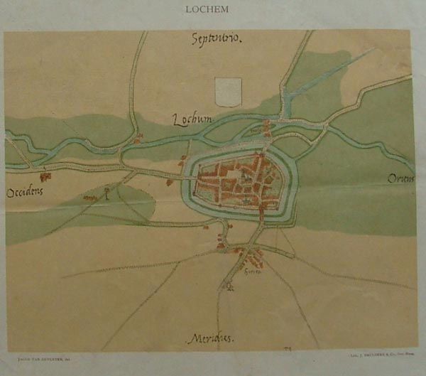 afbeelding van plattegrond Lochum van Jacob van Deventer (Lochem)