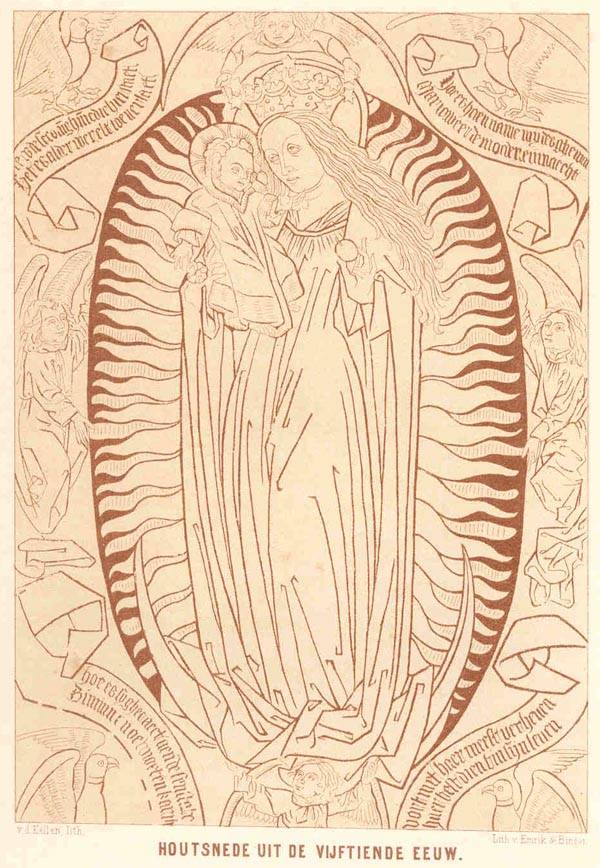 afbeelding van prent Houtsnede uit de vijftiende eeuw. van v.d. Kellen