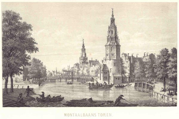 afbeelding van prent Montaalbaans toren van nn (Amsterdam)
