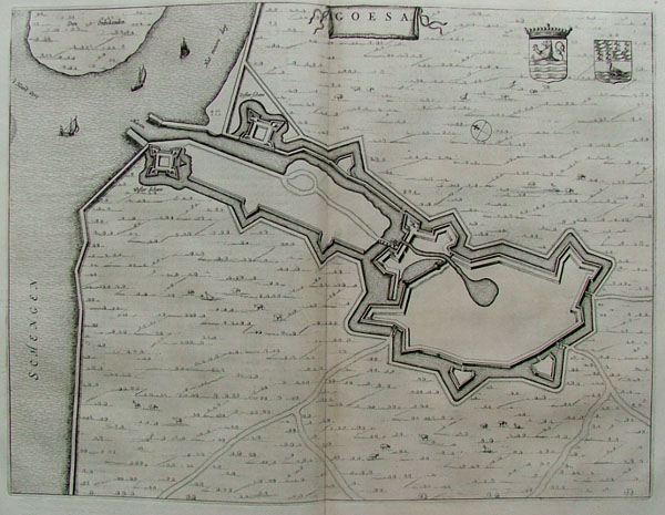 afbeelding van plattegrond Goesa van Blaeu (Goes)